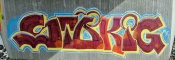 Graffiti utmed Botniabanan 2